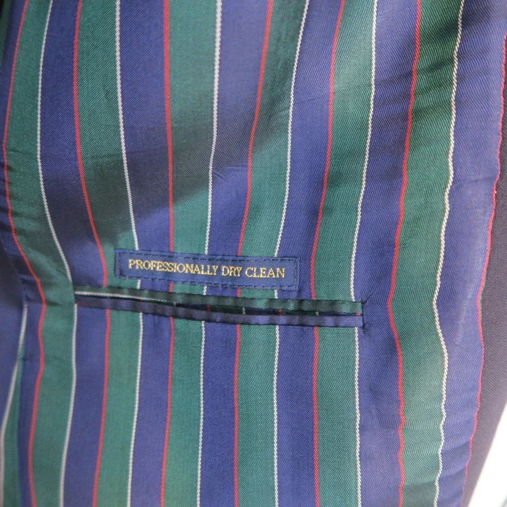 Tommy Hilfiger Sport Coat By Dillards Navy Blue Union Made‎ 1970s Vintage